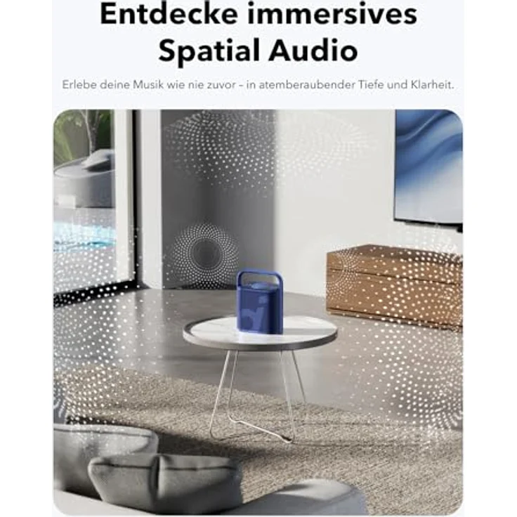 soundcore Motion X500 Tragbarer Bluetooth Lautsprecher, Kabelloser Lautsprecher Immersivem Spatial Audio, 3× Detailreicher, Kabelloses Hi-Res, 3 Treiber, Aufwärtsgerichteter Treiber harmonischem Licht – Bild 2