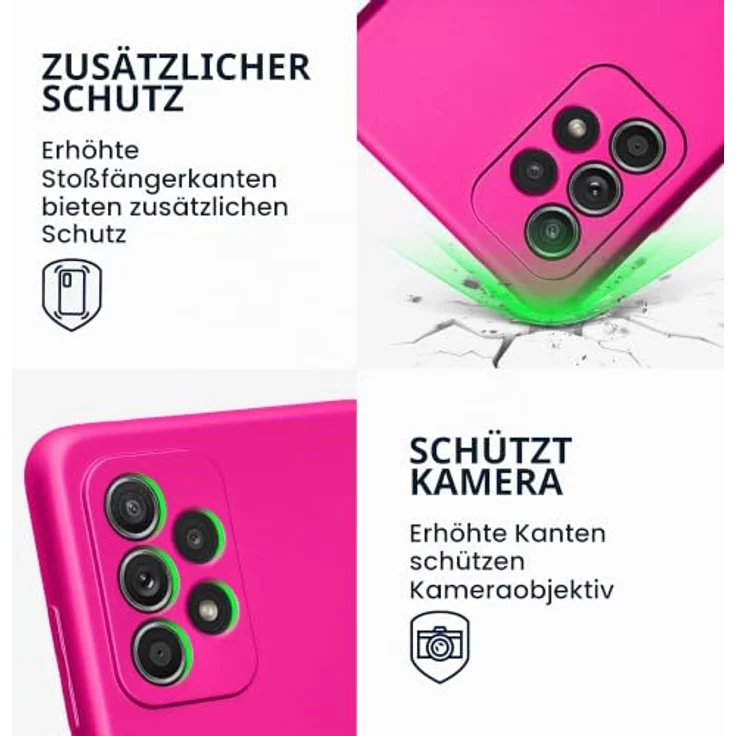 kwmobile Handyhülle für Samsung Galaxy A52 / A52 5G / A52s 5G - weiche Silikon Schutzhülle in metallic Pink, reißfest und rutschfest, präzise Ausschnitte für Kamera und Anschlüsse – Bild 3