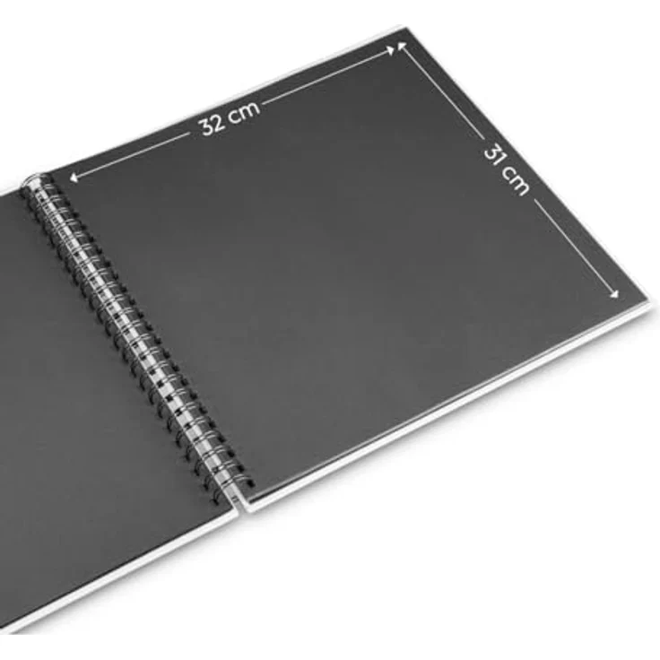 Hama Fotoalbum Fine Art, Spiral-Album (10 x 15 cm) mit strukturierter Cover-Oberfläche und schwarzen Innenseiten, FSC-zertifiziert – Bild 5