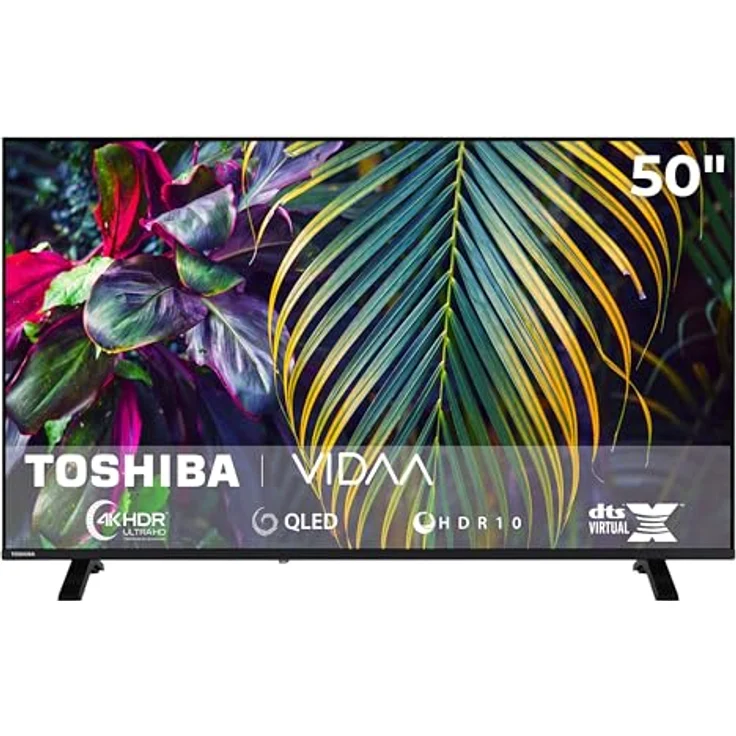 Toshiba 50QV1563DDW 50 Zoll QLED Smart TV, 4K UHD Fernseher mit Dolby Vision HDR, Triple-Tuner (DVB-C/S2/T2), Bluetooth & VIDAA Streaming Apps – Bild 1