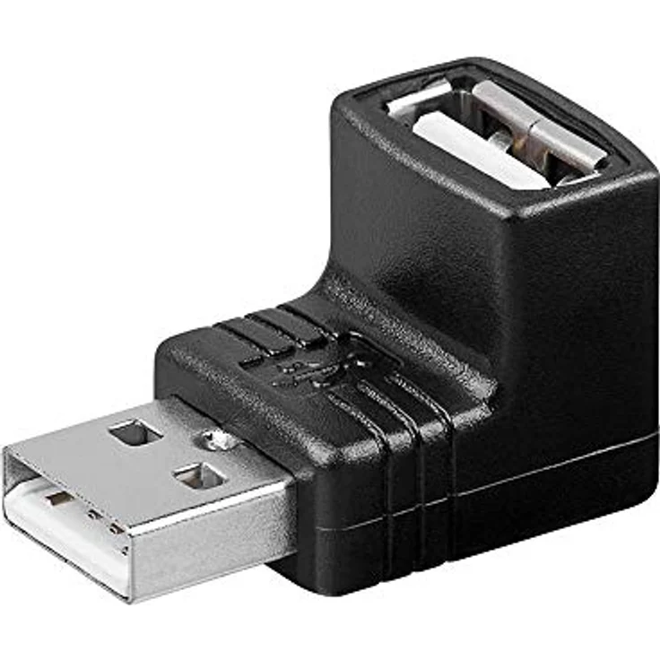 Goobay abgewinkelt USB-Adapter schwarz – Bild 2