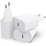 20W USB C Adapter, 3er Pack ladegerät für iPhone 14 Plus Pro Max 13 12 11 SE, Pad，PD 3.0 iPhone schnellladegerät, Ladestecker Power Adapter USB stecker Netzteil(Ohne Ladekabel)