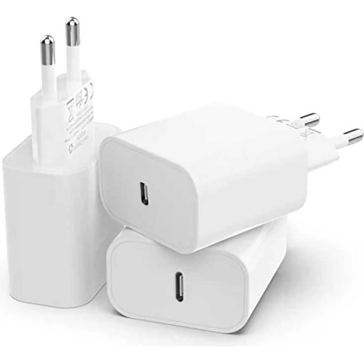20W USB C Adapter, 3er Pack ladegerät für iPhone 14 Plus Pro Max 13 12 11 SE, Pad，PD 3.0 iPhone schnellladegerät, Ladestecker Power Adapter USB stecker Netzteil(Ohne Ladekabel) – Bild 1