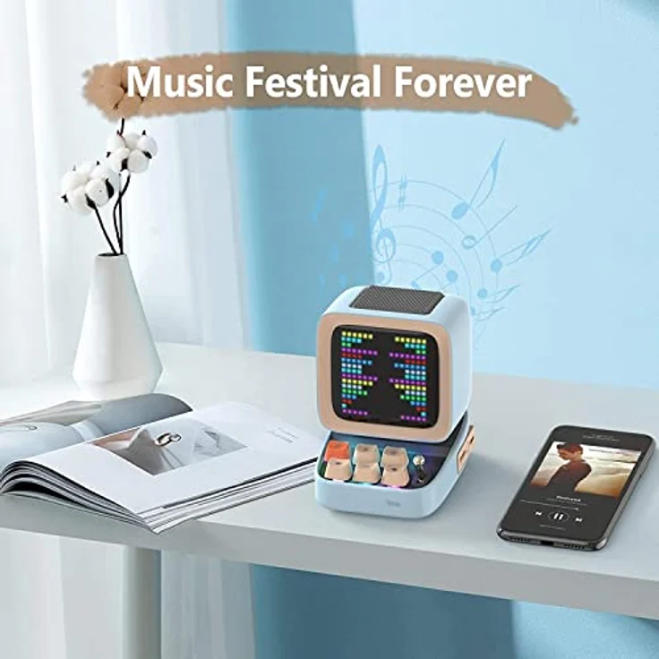 divoom Ditoo 756424 Pro Bluetooth-Mini-Lautsprecher, Blau – Bild 4