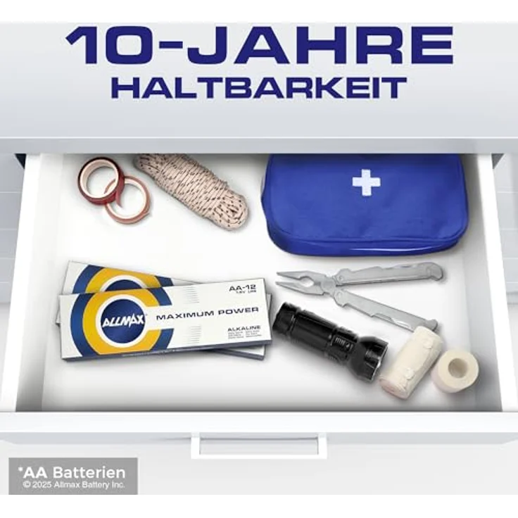 ALLMAX AA Mignon (LR6) Maximum Power Alkaline Batterien, 12 Stück, ultralanglebig, auslaufsicher, 10 Jahre Haltbarkeit, maximale Leistung (1,5 V) – Bild 5