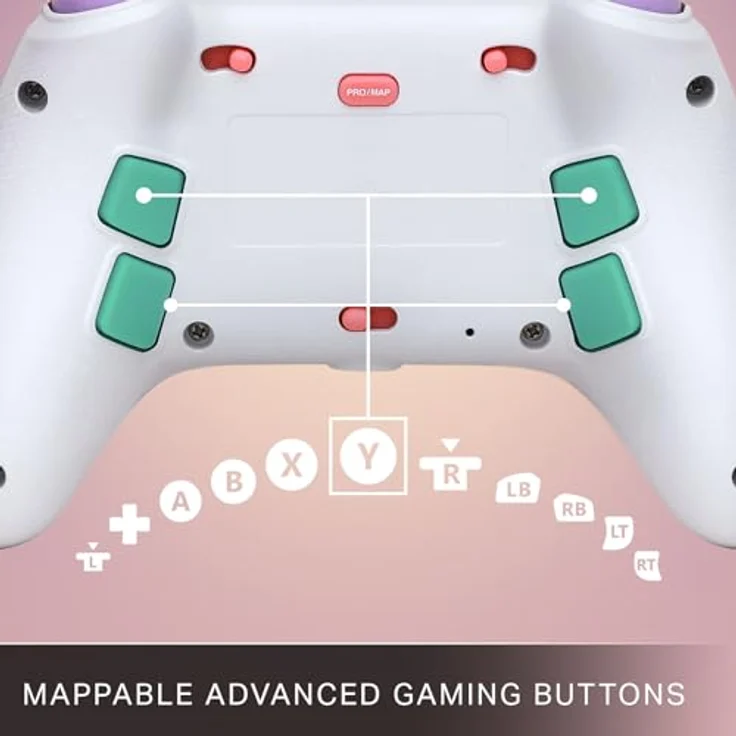 PowerA XB Controller Advantage Wireless, Beach Vibes, mit Halleffekt-Thumbsticks, 30 Stunden Akkulaufzeit, RGB-Beleuchtung, programmierbare Tasten – Bild 5