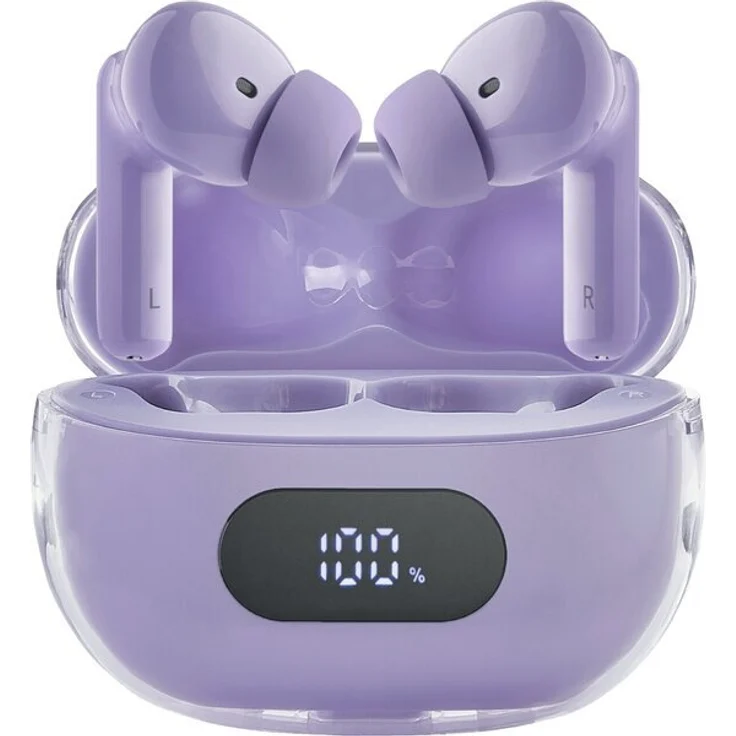 Intenso True Wireless Kopfhörer Buds Plus T313AE lila, In-Ear-Kopfhörer mit Rauschunterdrückung – Bild 1