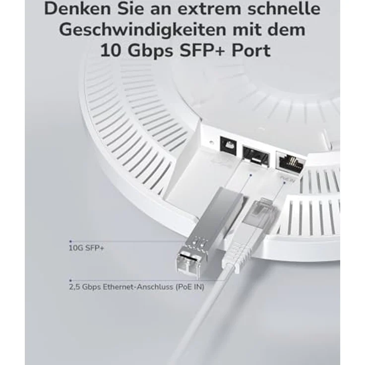 Cudy BE11000 Tri-Band Wi-Fi 7 Access Point, 10 GB SFP+ Port, 2,5 G PoE-in, Cudy APP-Steuerung, PoE/DC betrieben, AP11000 – Bild 5