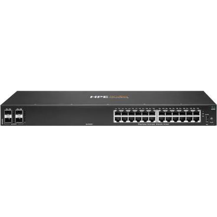 Aruba HPE Networking CX 6000 24p 10M/100M/1G 4p SFP 1G Switch, 28 Ports für RJ45 und Glasfaseranbindung, kompakt und leistungsstark