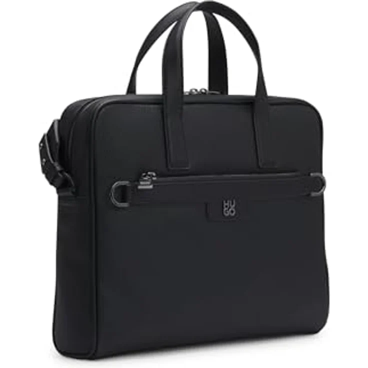 Hugo Nesh Aktentasche, Laptop-Tasche aus 100% Polyurethan, 37 cm, schwarz – Bild 3