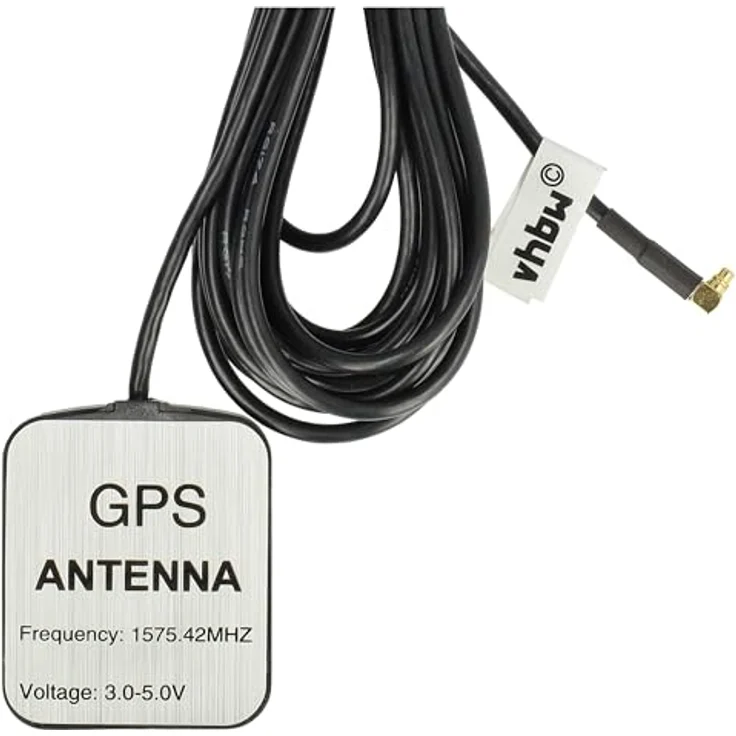 vhbw GPS Antenne für Blue Media Penny Navigation PNA BM 6300, MMCX-Anschluss, 5m Kabel, schwarz, Magnetfuß – Bild 5