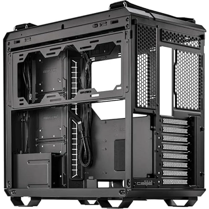 ASUS TUF Gaming GT502 Horizon TG ARGB Schwarz, Doppelkammergehäuse mit Panorama-Design und Glasplatte, 4 vorinstallierte ARGB-Lüfter, Hochgeschwindigkeits-USB-C-Anschluss, werkzeuglose Montage – Bild 5