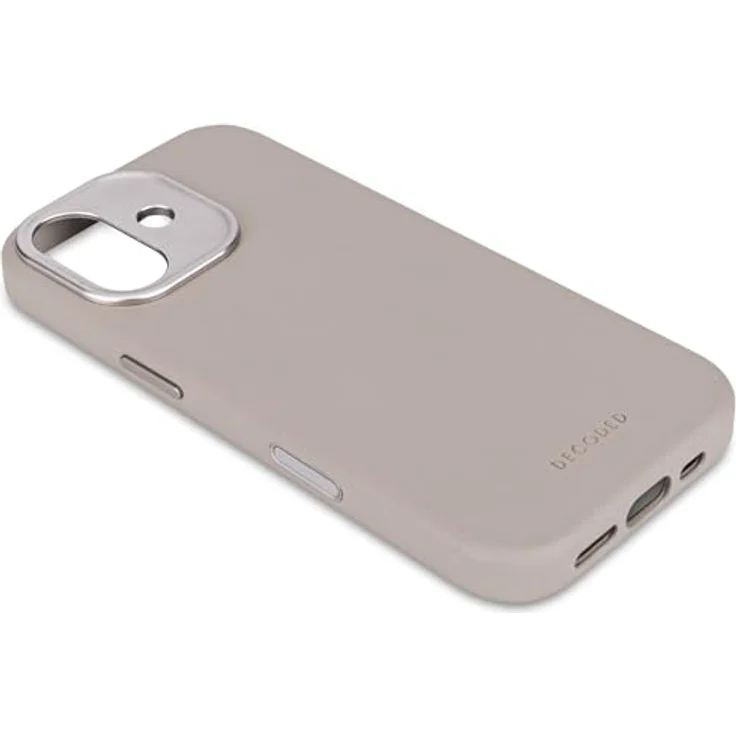 Decoded Lederhülle für iPhone 17, Premium ECCO Leder, MagSafe kompatibel, Metalltasten, vollständiger Kameraschutz, beige – Bild 3