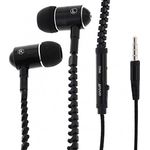 World Smartphones Kopfhörer mit Reißverschluss für Sony Xperia Tipo, Schwarz