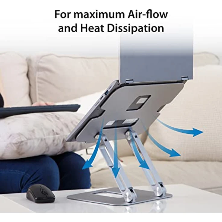 j5create Multi-Angle Aluminium Laptop Stand, Ergonomischer Notebook Ständer für Laptops bis 16 Zoll, Faltbar und rutschfest, JTS127 – Bild 4