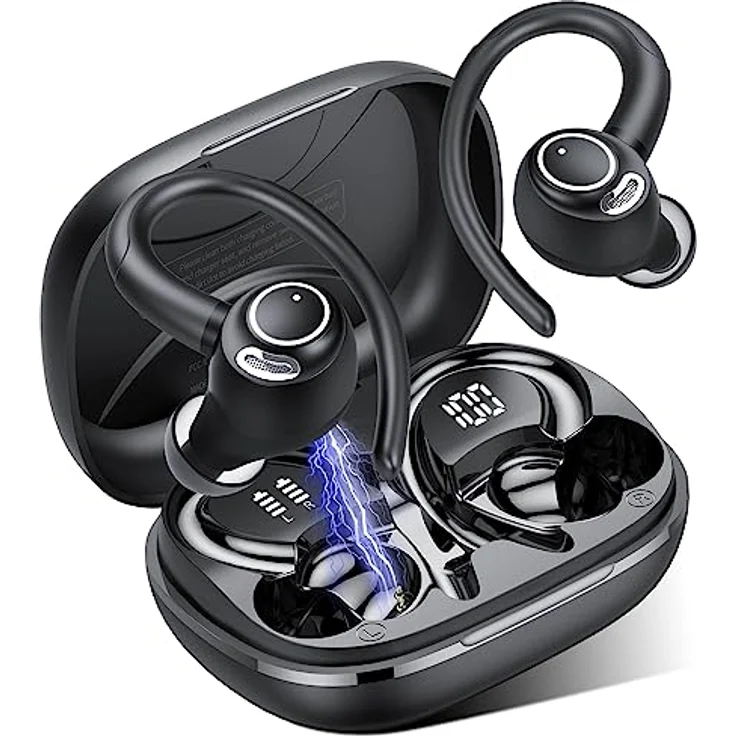 Jesebang Sport Bluetooth Kopfhörer, in Ear Kabellos mit Bluetooth 5.4, HD Mikrofon, 40 Std Spielzeit, IP7 Wasserdicht, Ohrhaken Design, Comfort Fit – Bild 1