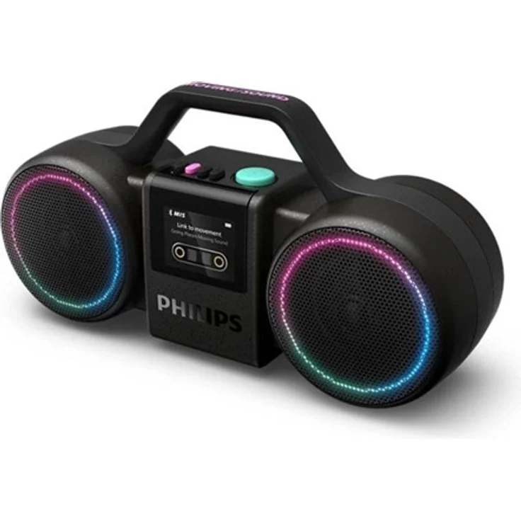 Philips TAMS60 - The Roller Boombox - Bluetooth-Lautsprecher mit 120 W, IP67 Wasserfest, 24 Stunden Akku, Schwarz – Bild 8
