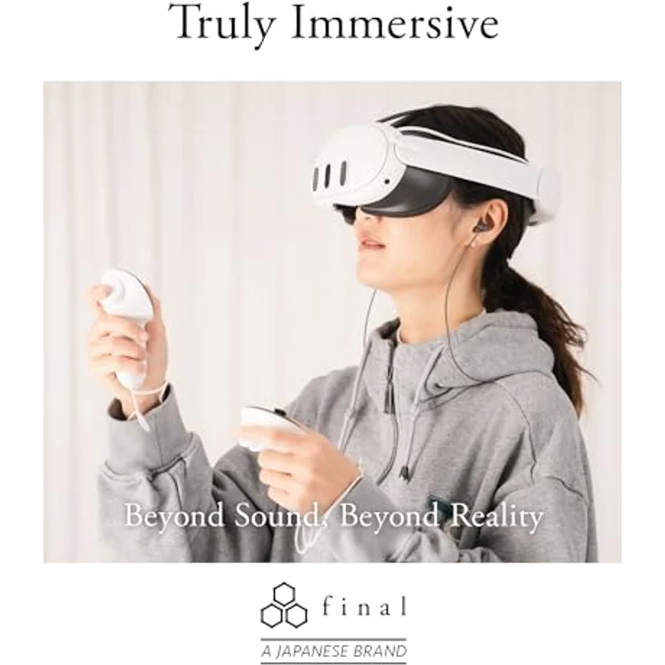 final VR500 Gaming In-Ear Kopfhörer für räumliche Wahrnehmung und schnelles Reaktionsspiel mit Inline-Mikrofon und Fernbedienung – Bild 3