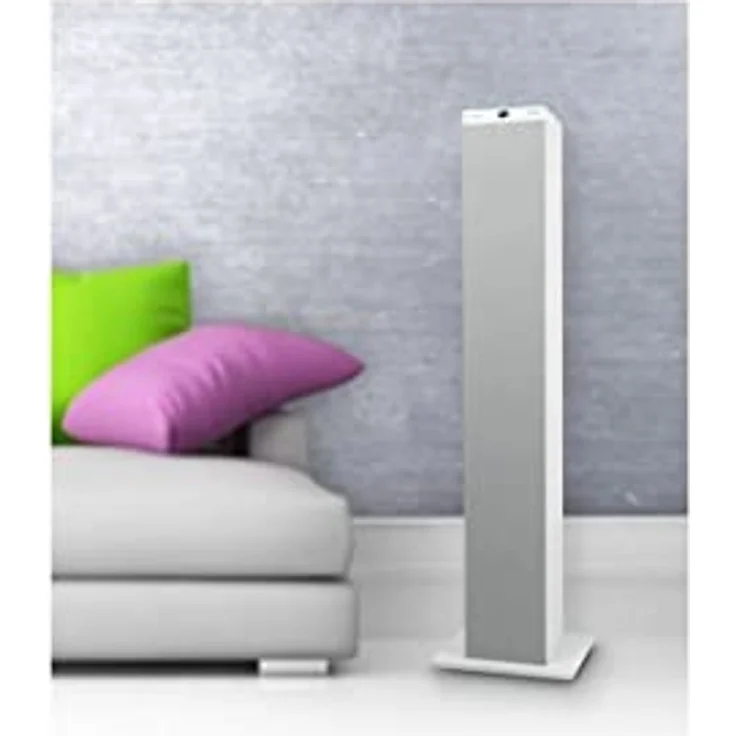 MUSE Bluetooth Turm M-1250 BTW, Weiß, 100 W Standlautsprecher mit integriertem Subwoofer und UKW-Radio – Bild 4