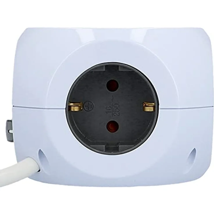 Blaupunkt Steckdosenwürfel, Mehrfachsteckdose, 3-fach, 2-fach USB-A + 2-fach USB-C, mit Ein-/Ausschalter, mit induktivem Laden, Weiß, 1,4 Meter – Bild 3