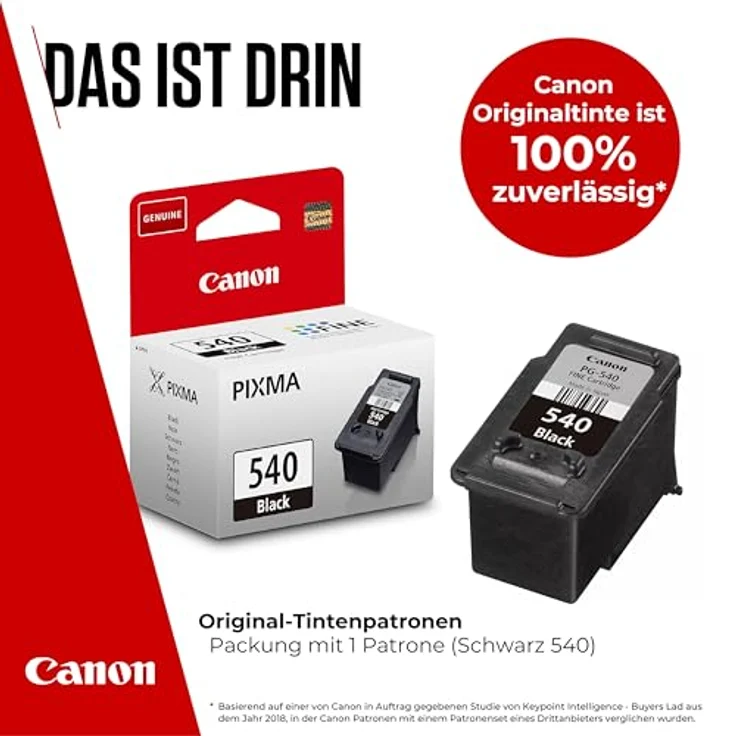 Canon PG-540 - 8 ml - Schwarz - original - Tintenpatrone - für PIXMA MG2250, MG3250, MG3510, MG3550, MG3650, MG4250, MX395, MX455, MX475, MX525, MX535 – Bild 2