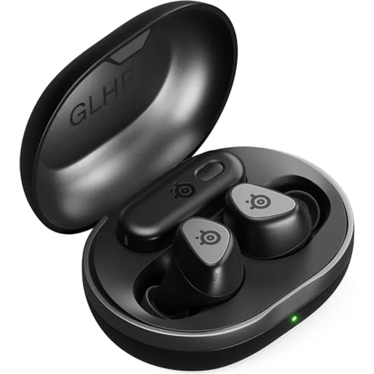 SteelSeries Arctis GameBuds™ Gaming-Headset, kabellos, 2,4 GHz + BT5.3, aktive Geräuschunterdrückung/Transparenz, 40H-Akku, kabelloses Aufladen, PS5, PC, Switch, Handy – Bild 3