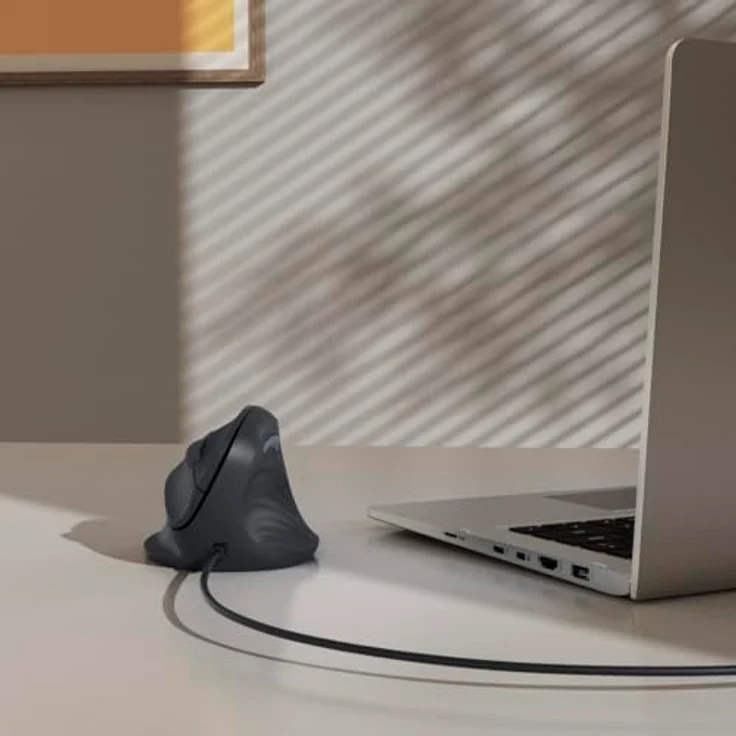 Hama ECM-500R, Ergonomische vertikale Büro Maus mit 1800 DPI, 7 Tasten, kabelgebunden, Schwarz – Bild 12