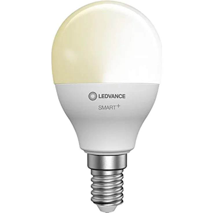 LEDVANCE ZIgbee e14 LED Lampe, smart home P40 Leuchtmittel mit 4,9 W (470Lumen) ersetzt 40W Glühbirne, dimmbar, Warm weiß (2700K), kompatibel mit Philips Hue, Alexa, google oder App, Lampe im 1er-Pack – Bild 1