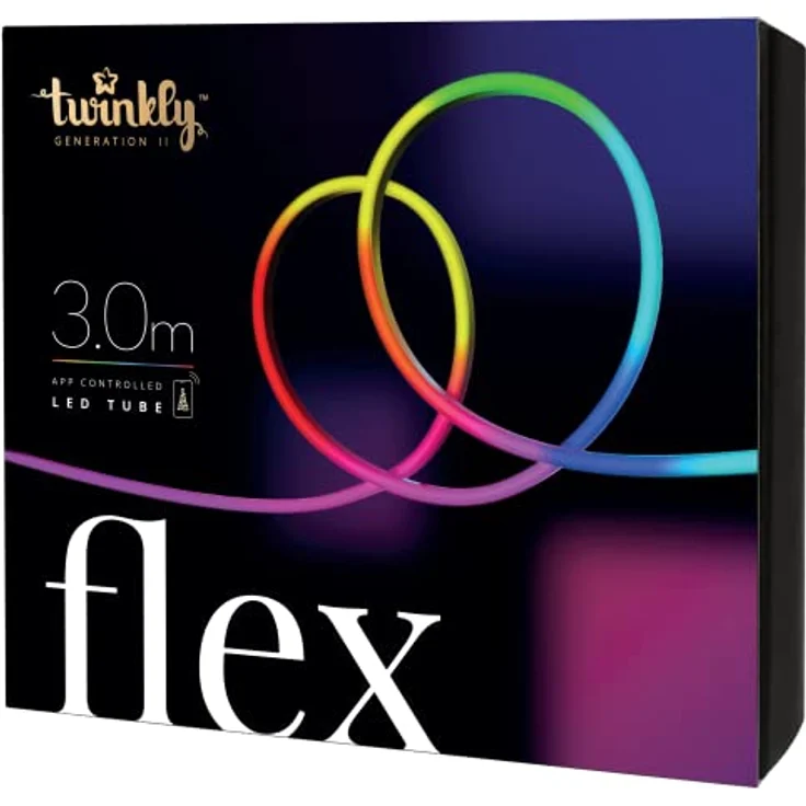 Twinkly Flex – App-gesteuerter Flexibler Lichtschlauch mit RGB (16 Millionen Farben) LEDs. 3 Meter. Weißer Kabel. Innen Smart Home Dekoration Licht - Preisvergleich – Bild 2