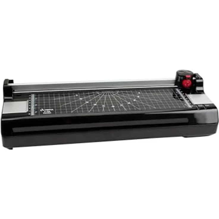 Olympia A 340 Laminiermaschine mit Papierschneider (Heiß- und Kaltlaminieren, DIN A3, Kompaktes Design, Papierschneidegerät mit Eckenrunder, Laminiermaschine mit 2 Rollen inkl. Folien-Set) – Bild 2