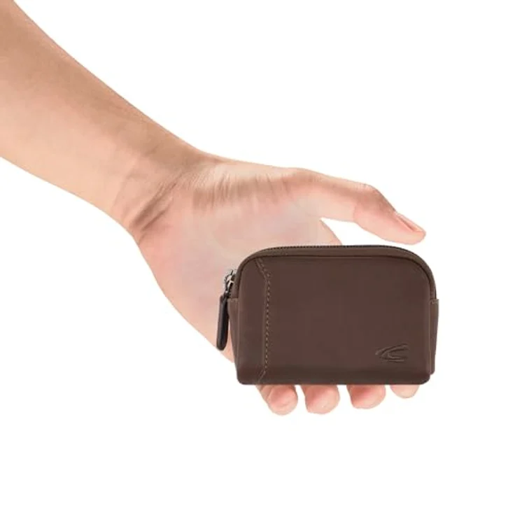 camel active Leder Schlüsselmäppchen Ocean Key Case, cognac dunkelbraun, mit robustem Metallring und kompaktem Format für mehrere Schlüssel – Bild 3