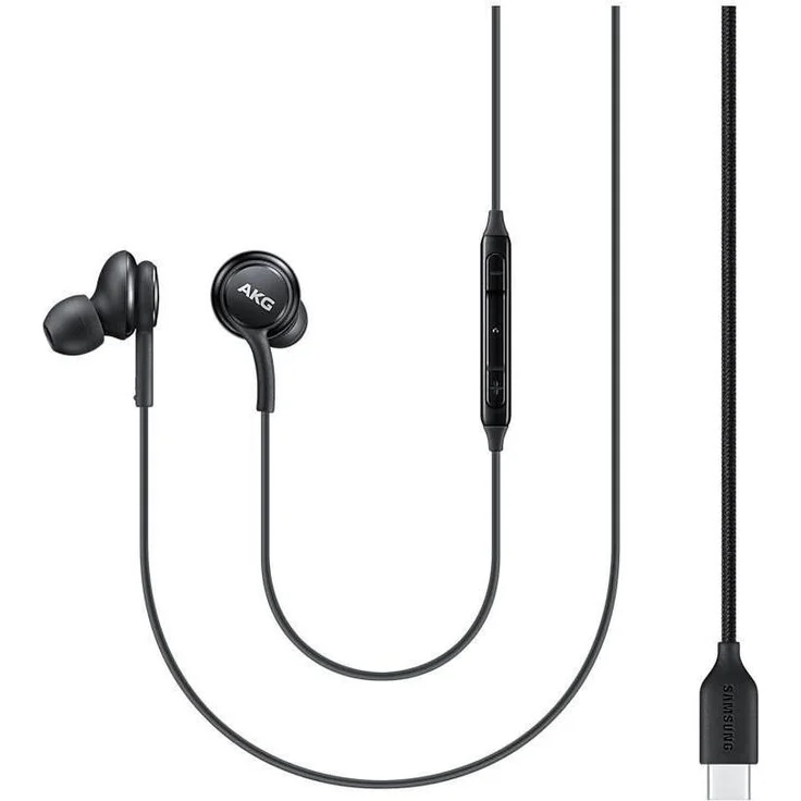 Samsung SM-G986B, Kabelgebundene In-Ear Kopfhörer mit USB-C-Anschluss, ergonomischem Design und integrierten Bedienelementen, Schwarz