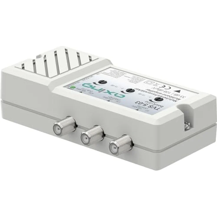 Axing TVS00503 Mehrbereichsverstärker DAB+, DVB-T, UKW, 33 dB, integriertes Mobilfunk-Sperrfilter, energieeffizient mit 2,5 W – Bild 3