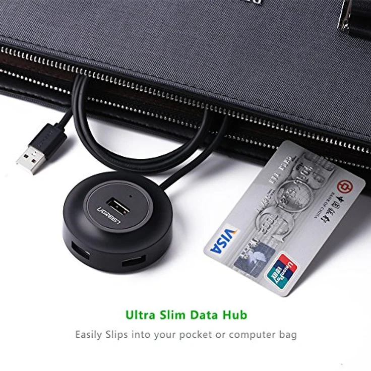 UGREEN USB Hub Super Speed 4 Port USB 2.0 Hub Extra Leicht Verteiler für Apple MacBook,Windows Laptops und Ultrabooks,Tablet-PC und Smartphone,80cm Länge Schwarz – Bild 5