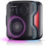 SHARP PS-921 (BK) Partylautsprecher, 14 Stunden Wiedergabezeit, Bluetooth, TWS: Koppeln eines weiteren Gerätes, Multicolor-Lichtshow, Ultra-Bass-Einstellung, 130 Watt, schwarz