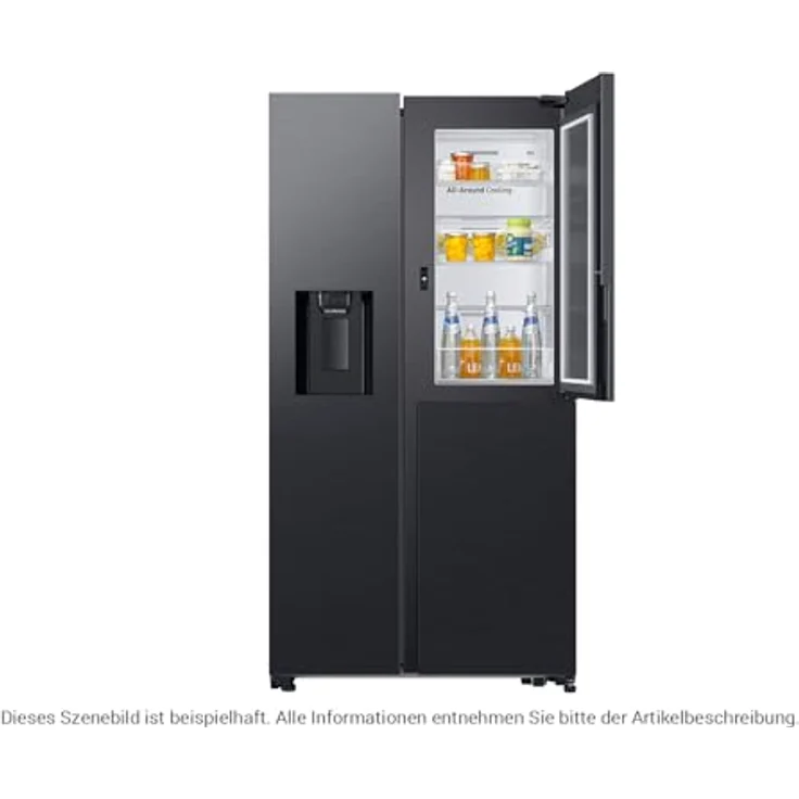 Samsung Side-by-Side mit Food Showcase-Tür und Wassertank, 628 L Premium Black Steel – Bild 6