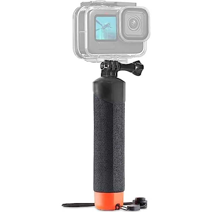 FiTSTILL Wasserdichter Schwimmender Griff für GoPro und DJI Osmo Action, Kompatibel mit HERO 13-3, Tragbar, Rutschfester Griff, 7 Zoll
