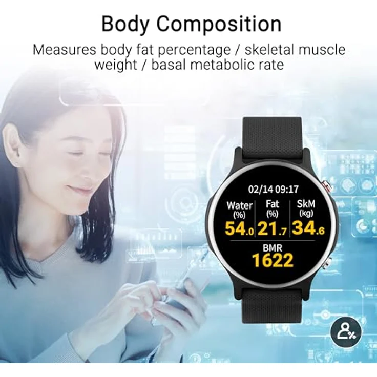 Asus Vivowatch 6, Smartwatch in Schwarz mit Gesundheitsmonitoring und Fitness-Tracking, One Size – Bild 4