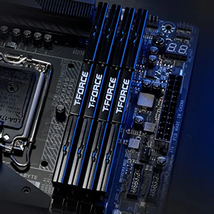 TEAMGROUP T-Force FLBD532G6000HC30DC01 Vulcan DDR5 32GB (2x16GB) 6000MHz (PC5-48000) CL30 Intel XMP 3.0 & AMD Expo kompatibles Desktop-Speichermodul Ram Schwarz – Bild 3