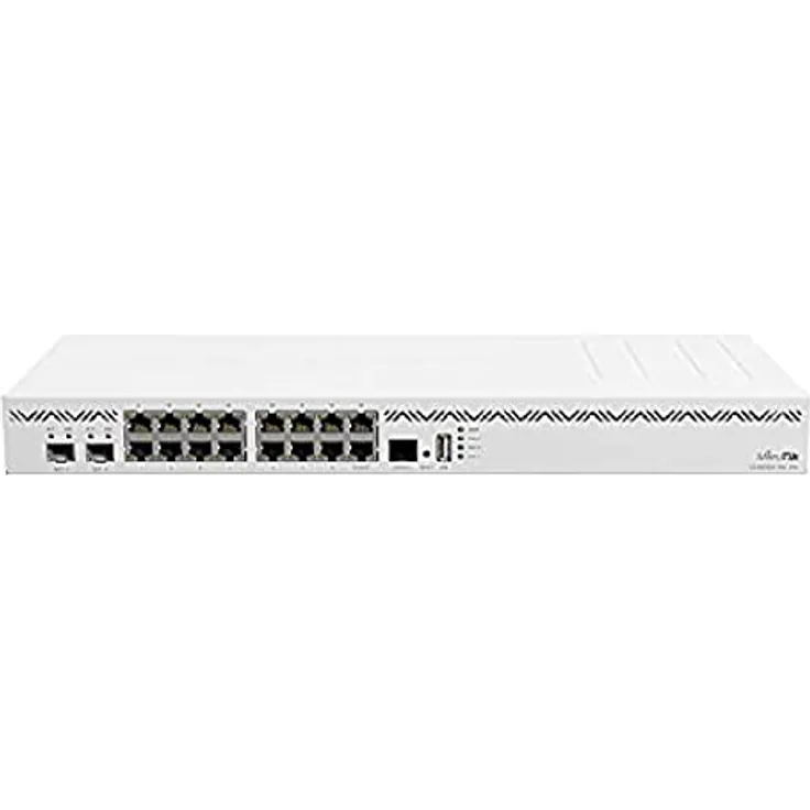MikroTik CCR2004-16G-2S+ Kabelrouter, 16 Gigabit Ethernet, Weiß