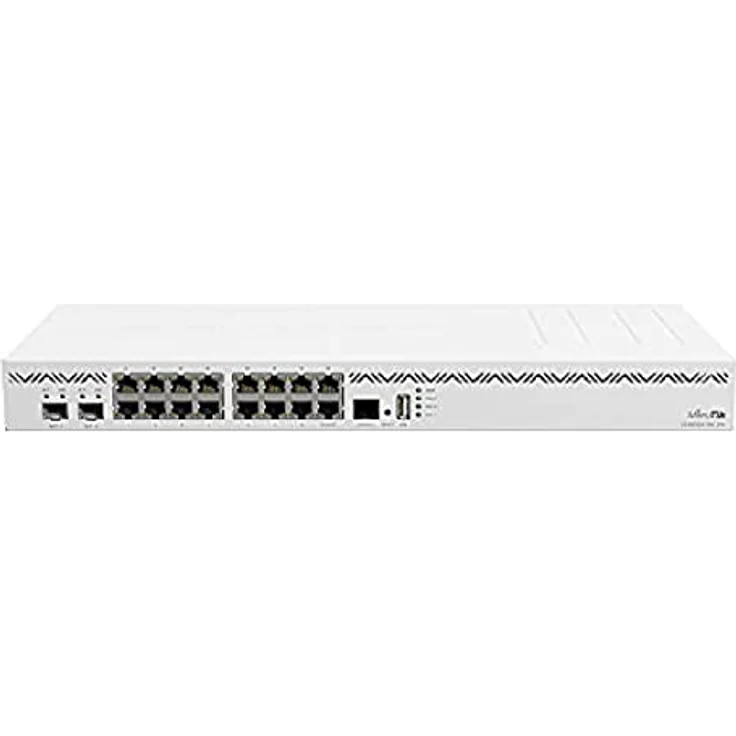 MikroTik CCR2004-16G-2S+ Kabelrouter, 16 Gigabit Ethernet, Weiß – Bild 1