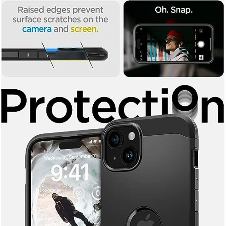 Spigen Hülle für iPhone 15 Tough Armor MagFit Kompatibel mit MagSafe -Schwarz – Bild 5