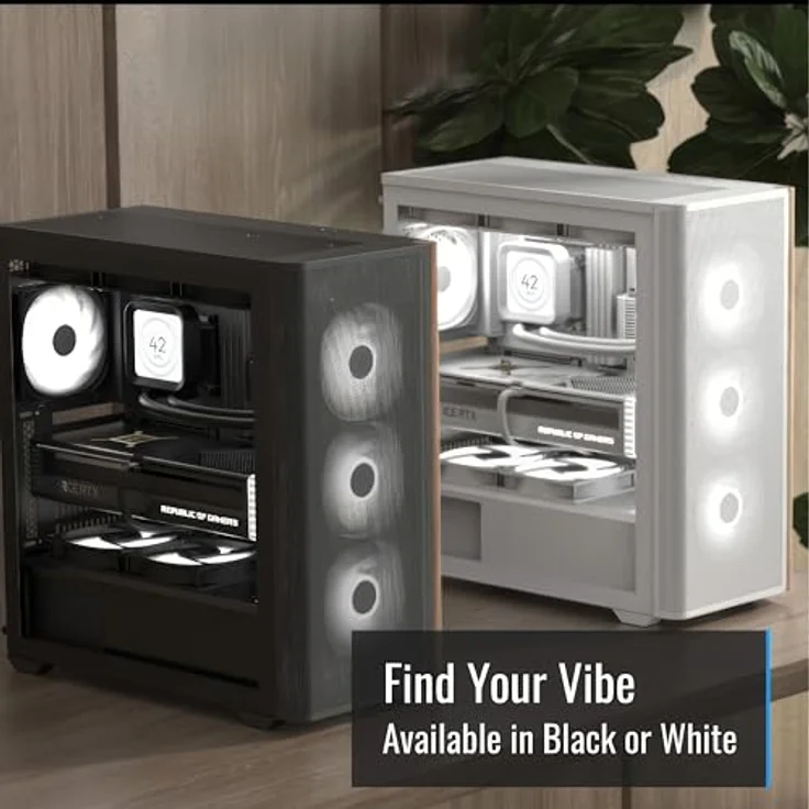 Aerocool D501A PC-Gehäuse, Midi-Tower, ATX, Tempered Glass - schwarz – Bild 6