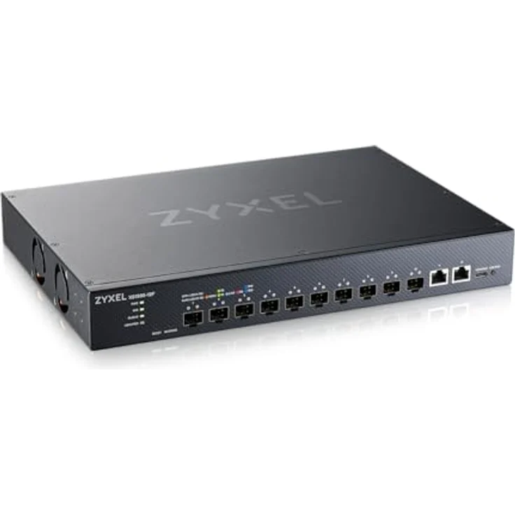Zyxel XS1935-12F, 12-Port Layer 3 Smart Managed Netzwerk Switch mit 2x 10G RJ-45 und 10x 10GbE SFP+, Schaltkapazität 240 Gbit/s, inkl. Rack-Montagekit, Nebula Cloud – Bild 1