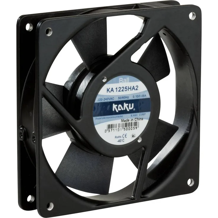 SEPA KA1225HA2BMT Axiallüfter 230 V/AC, 112.2 m³/h, robuste Aluminium-Gehäuse, Präzisionsrotor, 120 x 120 x 25 mm