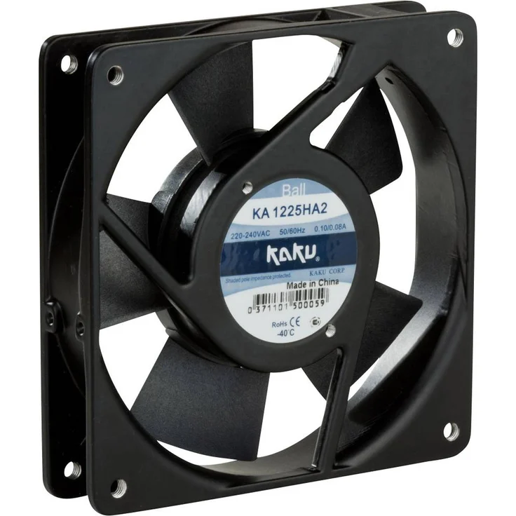 SEPA KA1225HA2BMT Axiallüfter 230 V/AC, 112.2 m³/h, robuste Aluminium-Gehäuse, Präzisionsrotor, 120 x 120 x 25 mm – Bild 1