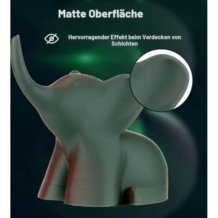 ERYONE Matte PLA 3D Drucker Filament 1.75mm, Dualfarbig Gelb & Lila, 1kg, tangle-free mit starker Schichtadhäsion und mattem Finish – Bild 5