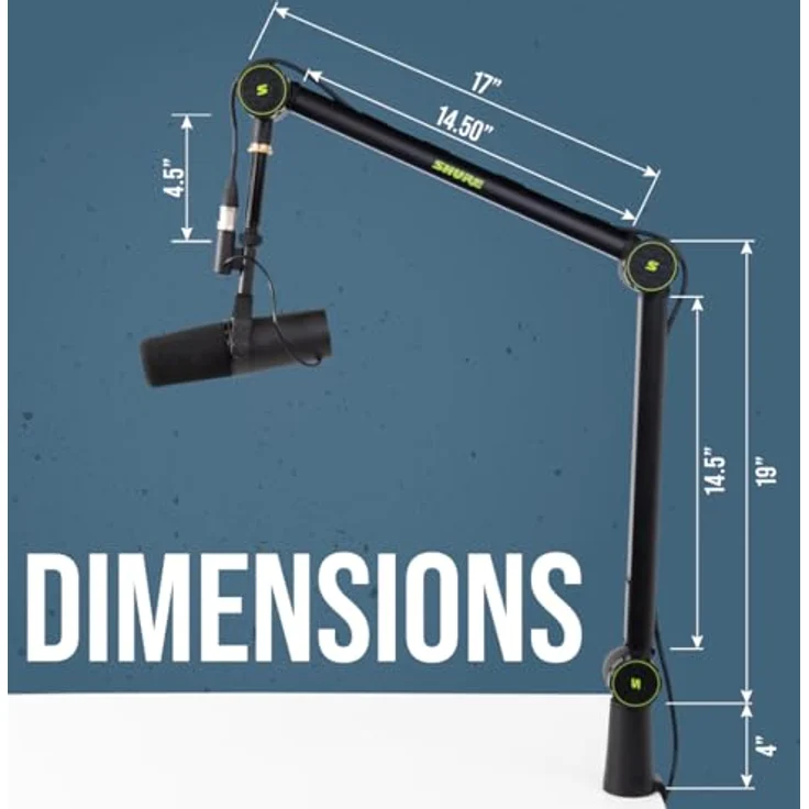 Shure Podcast Mic Boom Arm, Mikrofonständer für Broadcasts und Podcasts – Bild 6
