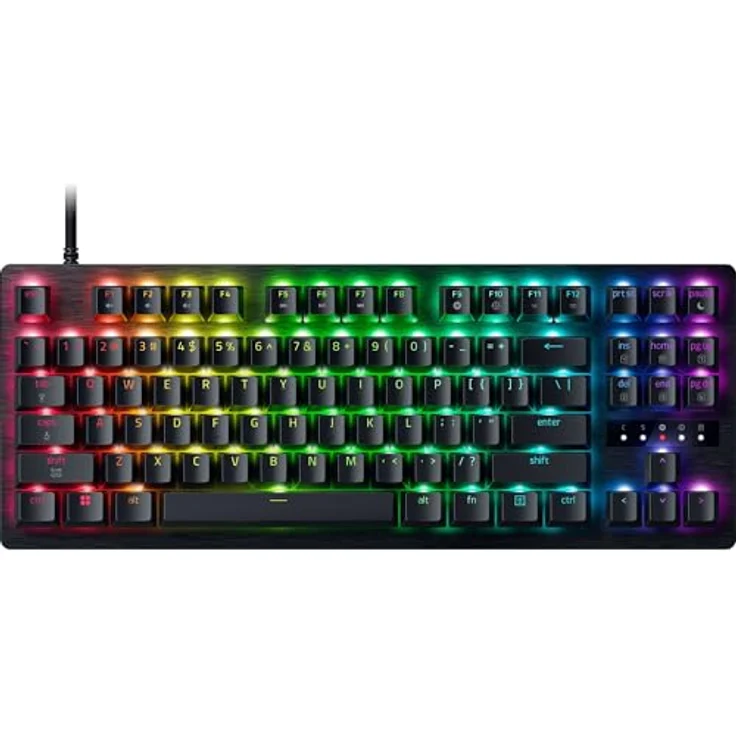 Razer HUNTSMAN V3 (8 kHz), Tenkeyless Gaming-Tastatur mit analogen Sensoren, Schwarz, RGB-Beleuchtung, US-Layout – Bild 1