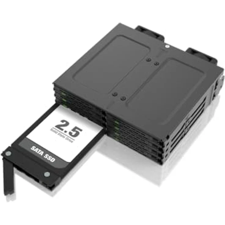 Icy Dock MB038TP-B, herausnehmbares HDD/SSD-Gehäuse für 2,5" SATA-Laufwerke, Schwarz – Bild 5